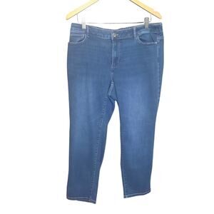 J. Jill Denim Womens Boyfriend Straight Leg Ankle Jeans Size 18P